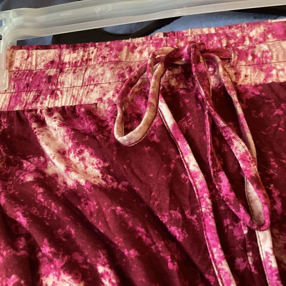 NWT JENNI brand/Macy’s women’s two-piece pajama set pink and wines size XS S M - Picture 6 of 16